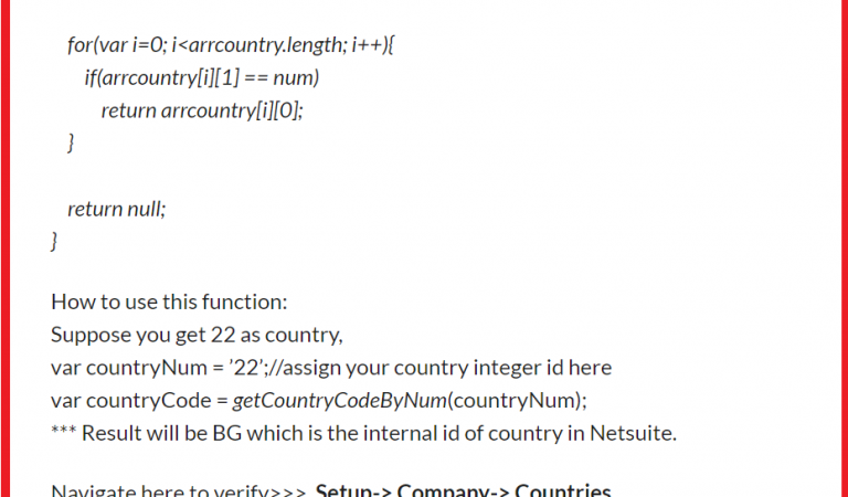 How to get Country Code as US or AU using integer id in Netsuite Suite Script 2.0 ?