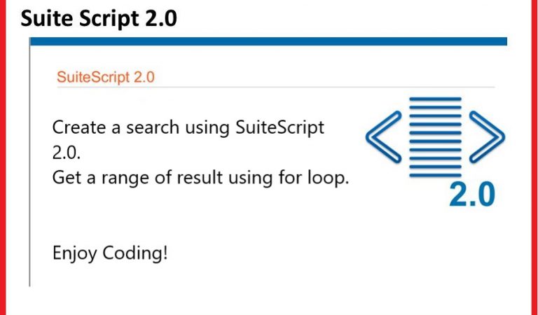 Create a search using SuiteScript 2.0 by providing the result range